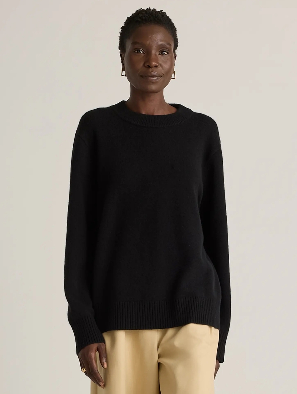 Quince Women's Mongolian Cashmere Oversized Crewneck Sweater Size XS